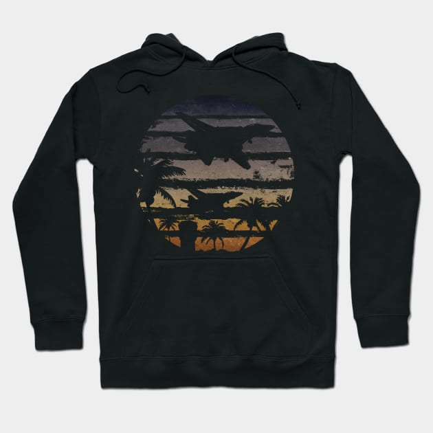 Morning Sortie | F-14 Tomcat Jet Fighter Airplane Design Hoodie by DesignedForFlight